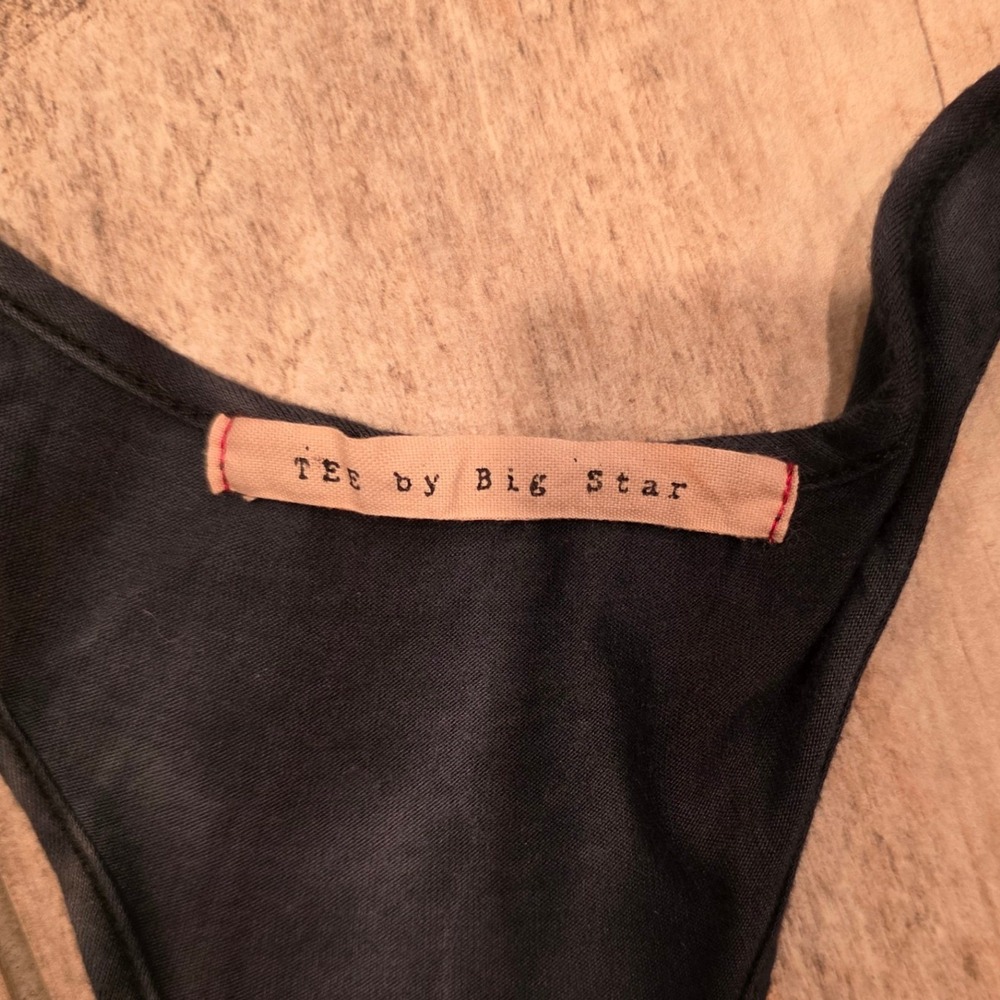 Tee by Big Star Grey Tie Dye Racerback Asymmetrical Hem Tank Dress Med KWKEIBIY - Picture 5 of 7